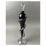 Sgd. Meylan Art Glass Sculptured Perfume Bottle