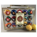 Vtg. J. Rempe Training Cue Ball, Crown Games Set