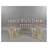 Depression Glass Water Goblets and Wine Glasses