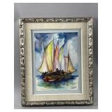 Framed/Signed Watercolor Painting by Compere