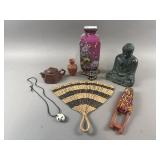 Vtg Chinese Porcelain Vase, Buddha Statue & More