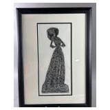 Mid C. Brass Rubbing Of Lady Margaret Peyton