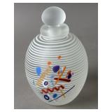 Sgd. J. Clarke Art Glass Sculpture/Perfume Bottle
