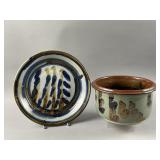 Signed Vtg Studio Art Pottery Plate & More