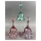 Vtg Fenton Collectable Fluted Glass Bells