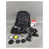 Sony Alpha 200 Camera, Accessories, and Bag