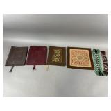 Leather Book Covers, Woven Bookmarks and More