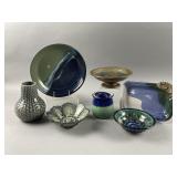Signed Handmade Studio Art Pottery Pieces