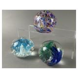 Vintage Signed Paperweights By Joe Rice & Jim Karg