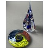Signed Art Glass Sculptures A. Kazmar & D. Buck