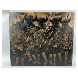 Vtg Folk-Art, Wood Block Art Work by Jauqueet