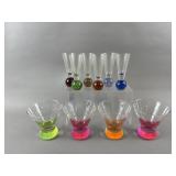Bubble Base Glass Cordials & Dizzy Martini Glasses