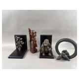 Bombay Gorilla Bookends, Carved Statue & More