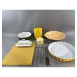 Vintage Oven Safe Bowl, Platter, Skewers & More