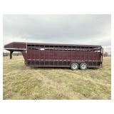 2003 PROSTOCK CATTLEMEN GOOSENECK STOCK TRAILER