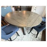 ROUND WOODEN TABLE W/LAZY SUSAN