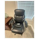 SEALY BLACK LEATHER OFFICE CHAIR