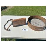 VINTAGE TRAY & LEATHER PURSE