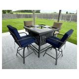 BAR HEIGHT OUTDOOR TABLE & 4 CHAIRS