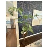 PLANT STAND & FAUX FERN