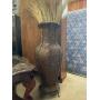 Large Brown Copper Decorative Floor Vase
