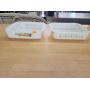 2 Vintage  Fire-King 12in casseroles. Candle Glow