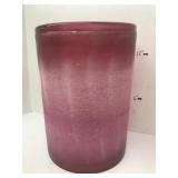 Large frosted blown glass vase
