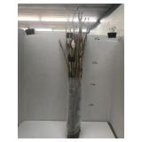 Vntg wood fabric decor for vase