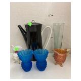 Mikasa Coffee Carafe, Fenton Carnival Glass