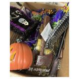 Box of Halloween Decor & Misc