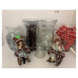 5 Vases and 2 Figurines