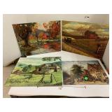 4 Prints, barns