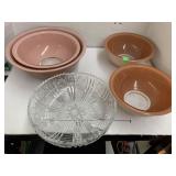 Terra Cotta Colored 3 pc Nesting Bowls w/ extra