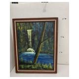 Fabric Painting of Waterfall