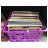 Crate of vinyl records. Approximately 69