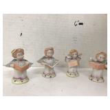 Vntg Japan bisque singing angels