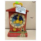 1968 Fisher Price Musical Teaching Clock - Works