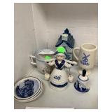 Blue and White Glass Decor