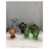 Glass Candy Bowls, Glasses, Vase