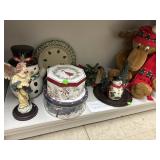 Christmas Misc w/ Snowman Cookie Jar & More