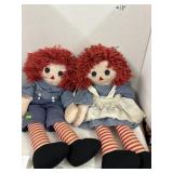 Vntg Raggedy Ann & Andy Dolls