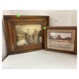 2 Framed Country Pictures