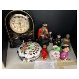 1953 Chalkware Asian Figurine, Figurines & Clock