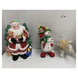 Santa Cookie Jar, Angel, Snowman