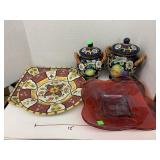 Vntg Trays, canisters, Pier One, ClassicaVill