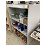 Double Sided Portable Shelf Unit on Wheels