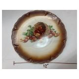 Antique pottery Fruit Basket plate