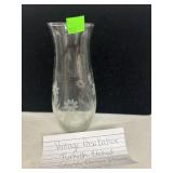 Vintage Pasabachce Turkish Etched Glass Daisy