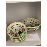 Folk Art Hand-Painted Bowls