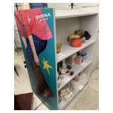 Double Sided Portable Shelf Unit on Wheels